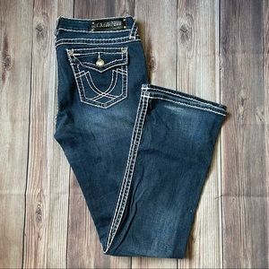 LA Idol boot cut embellished jeans size 13